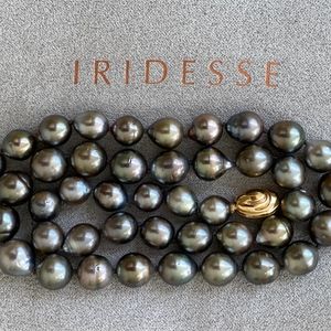 Co Iridesse 8k Tahitian Pearl Necklace 